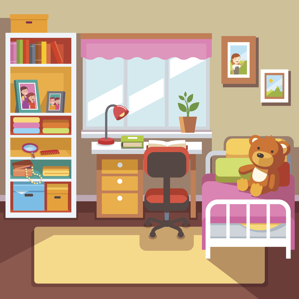 Картина комната с мебелью для малышей